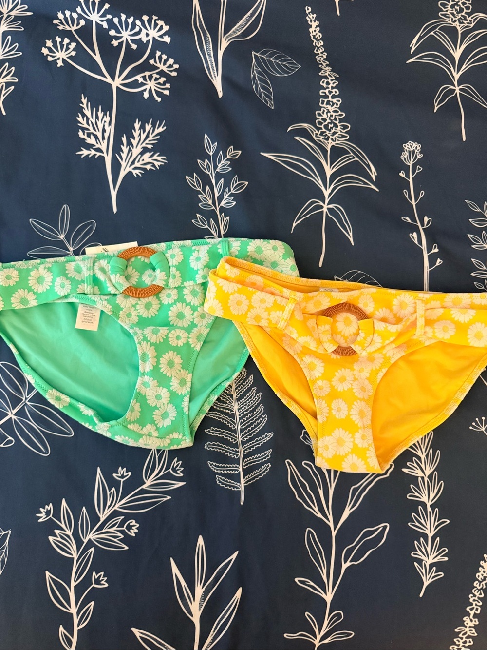 Aerie Jacquard Belted Bikini Bottoms NWT S